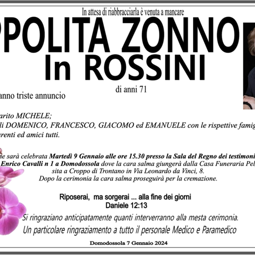 Ippolita Zonno in Rossini 71 anni