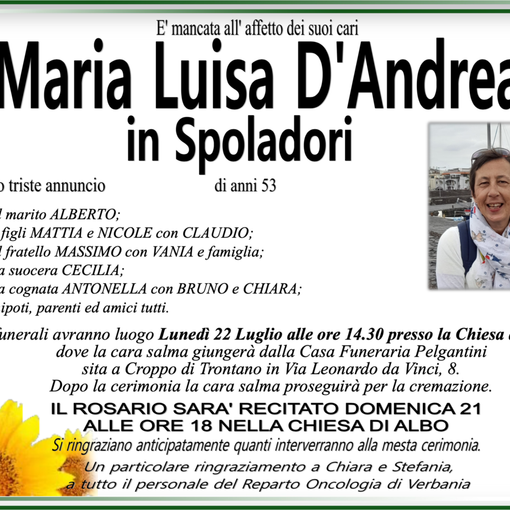 Maria Luisa D'Andrea in Spoladori di anni 53