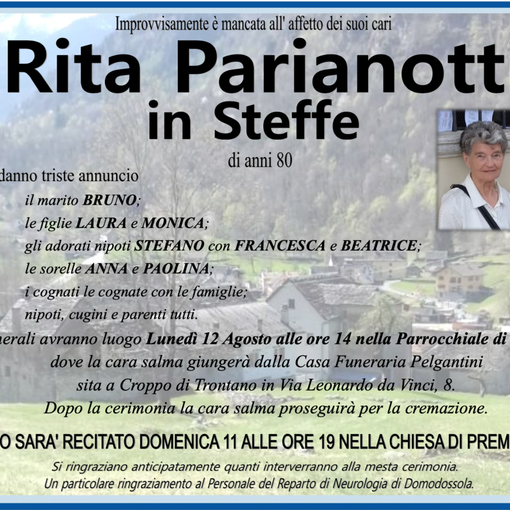 Rita Parianotti in Steffe di anni 80