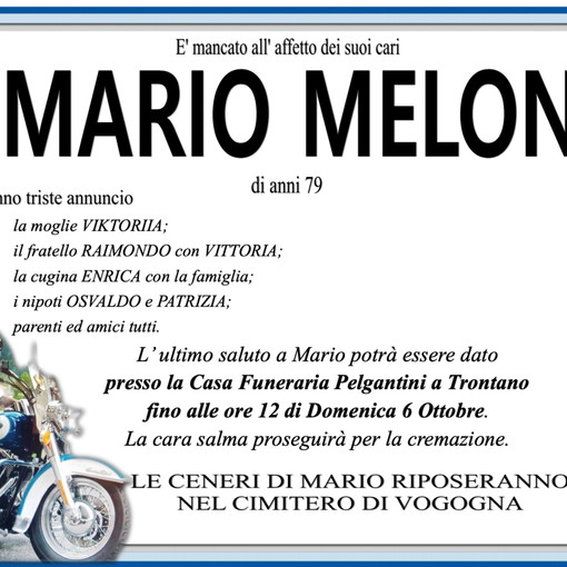 Mario Melon di anni 79