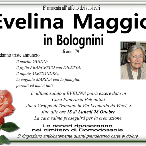 Evelina Maggio in Bolognini di anni 79
