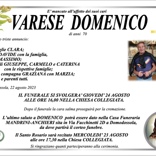 Varese Domenico di anni 70