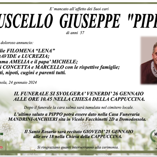 Truscello Giuseppe &quot;Pippo&quot; di anni 57