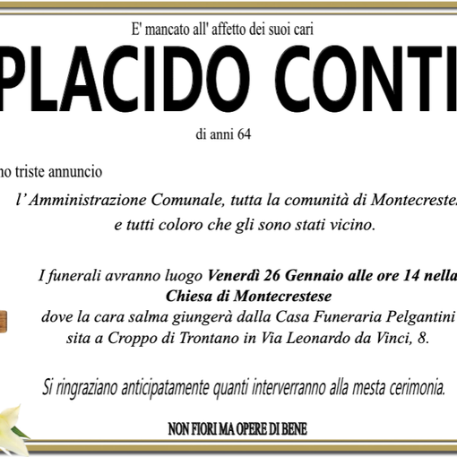 Placido Conti 64 anni