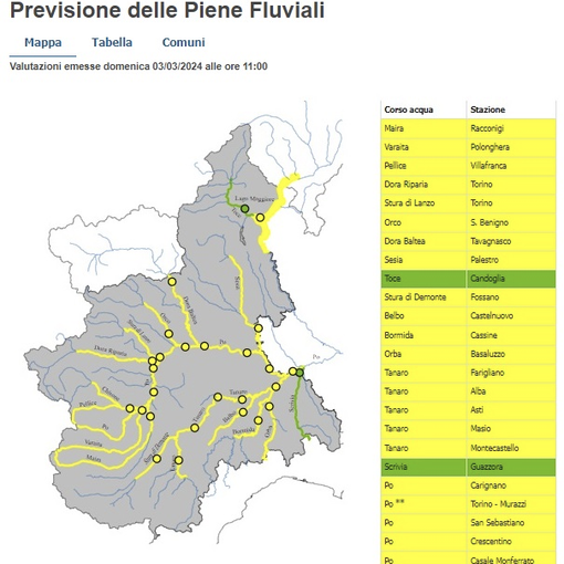 Maltempo, è allerta Arancione nelle montagne nord-occidentali del Piemonte: valanghe e rischio idrogeologico