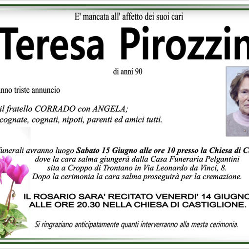 Teresa Pirozzini di anni 90