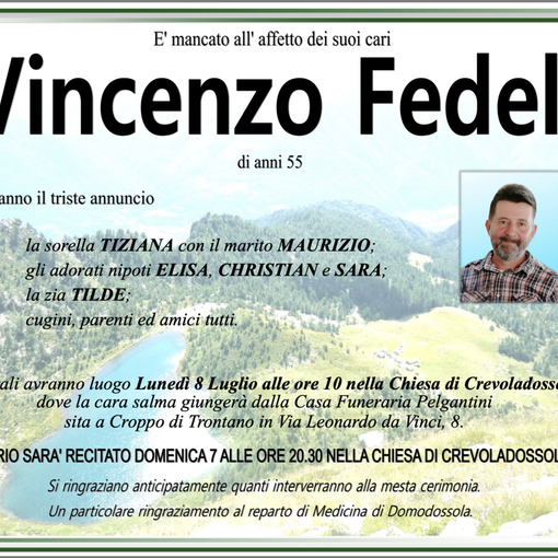 Vincenzo Fedeli di anni 55