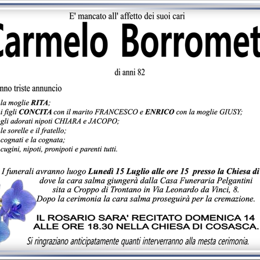 Carmelo Borrometi di anni 82