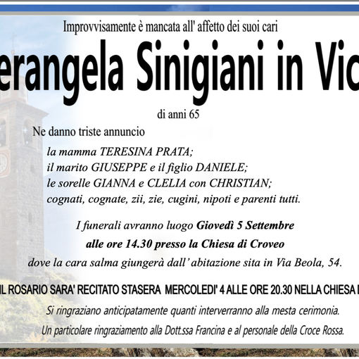 Pierangela Sinigiani in Vicini di anni 65