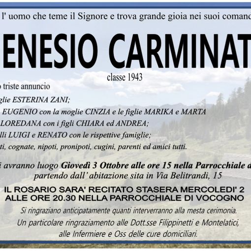 Carminati Genesio classe 1943
