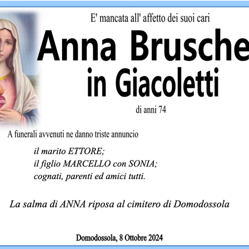 Anna Bruschetti in Giacoletti anni 74