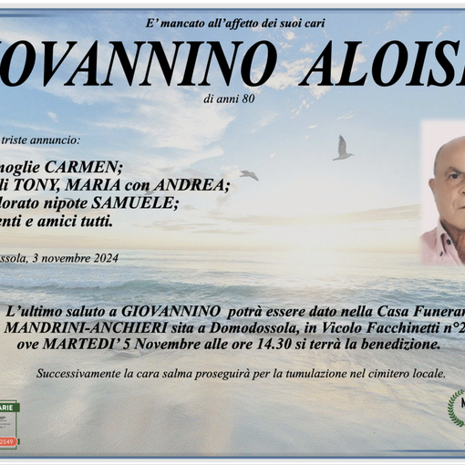 Giovannino Aloisio di anni 80