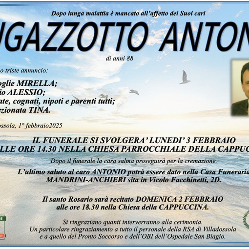 Fugazzotto Antonio 88 anni