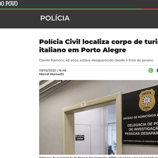 Villette piange Danilo Ramoni, scomparso tragicamente in Brasile