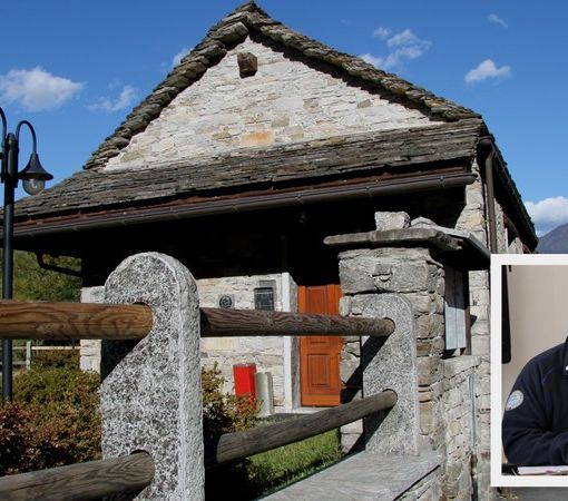 La sede dei pescatori a Villadossola, nel riquadro Gian Mauro Bertoia
