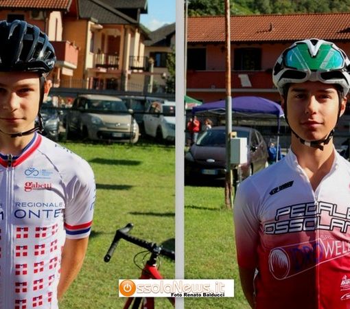 Nella foto: a sinistra Lorenzo Soldarini, a destra Lucas Mirko Maffei del Pedale Ossolano