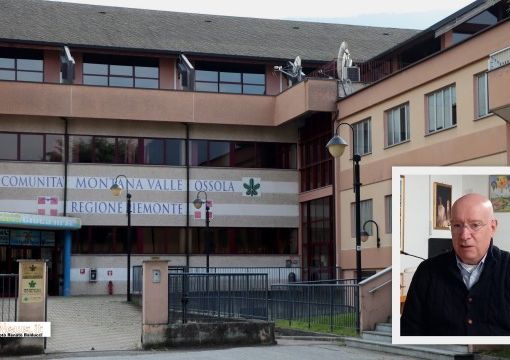Foto: la sede dell'Unione Montana, nel riquadro il consigliere Mauro Ferrari
