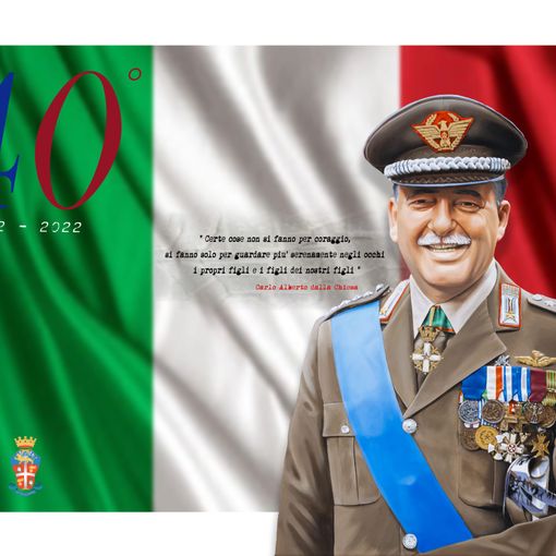 I carabinieri ricordano il generale Dalla Chiesa con una locandina commemorativa