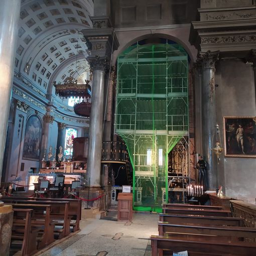 Restauri Collegiata, partiti i lavori all'altare di San Giuseppe