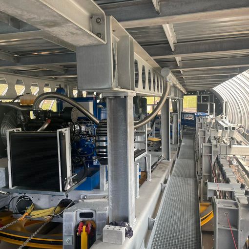 Ultimi preparativi per la nuova stazione motrice della cabinovia San Domenico - Alpe Ciamporino