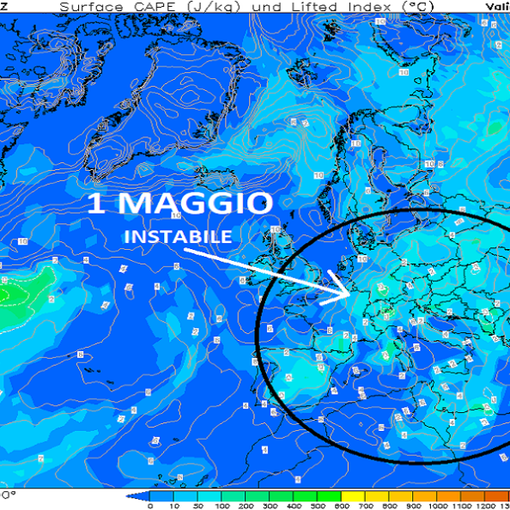 Maggio inizia con un meteo instabile