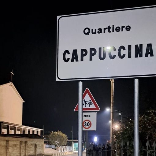 Nuovo cartello per il quartiere Cappuccina, soddisfazione tra i residenti