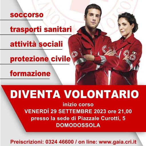 Nuovo corso per diventare volontari della croce rossa Italiana