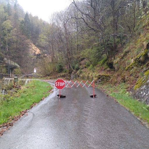 Frana a Morghen: la strada rimane chiusa al transito