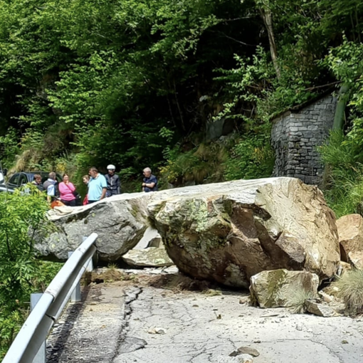 Frana sulla strada per San Domenico