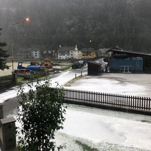 Violenta grandinata in Val Formazza
