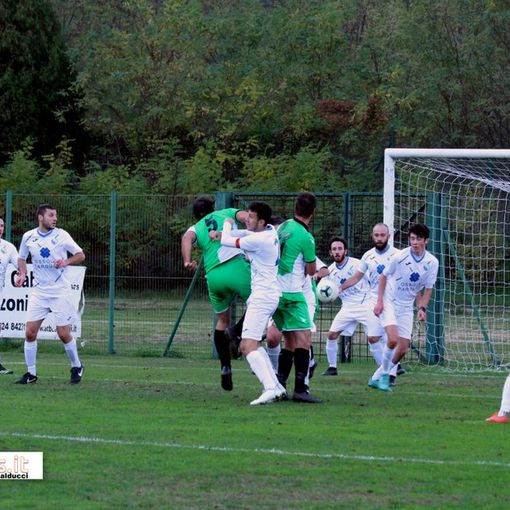 Una foto della partita di andata tra Fomarco e Virtus Villa