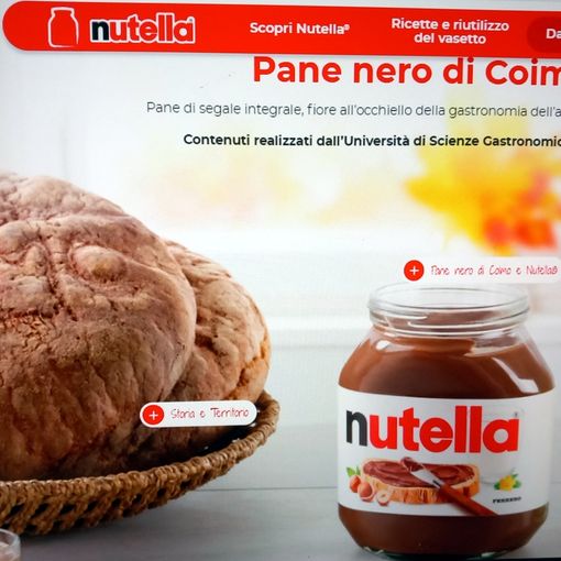 La Nutella 'sponsorizza' il pane nero di Coimo