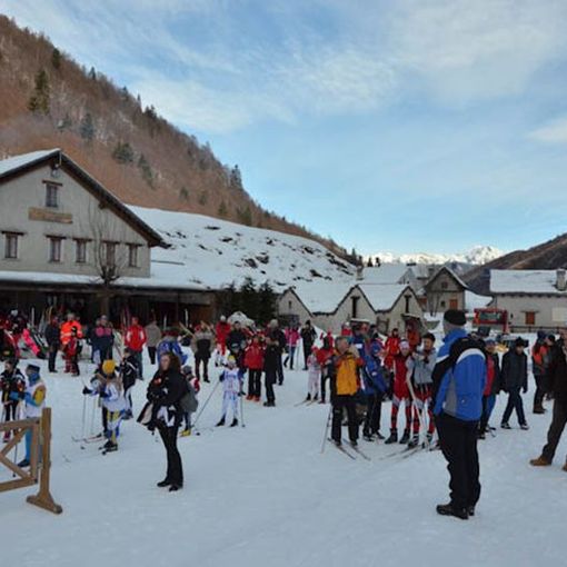 Tanta neve sulla pista di fondo della val Loana