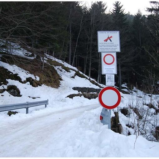 Maltempo e pericolo valanghe: vietata la circolazione sulla strada della Valle Loana