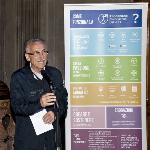 Maurizio De Paoli traccia il bilancio annuale della Fondazione Comunitaria Vco