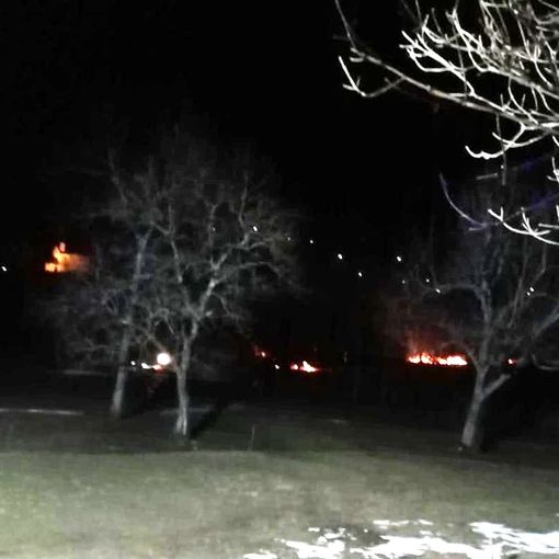 Sterpaglie in fiamme lunedì sera in Valle Vigezzo