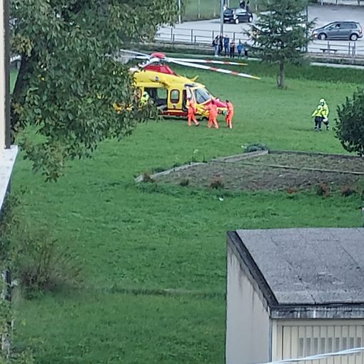 Donna investita a Druogno, intervento dell'eliambulanza