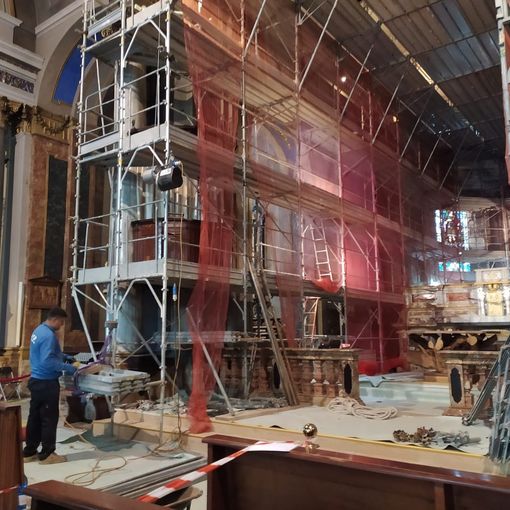 Partito il restauro dell’abside della Collegiata