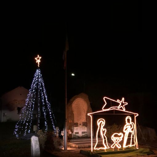Rumianca illuminata per le feste di Natale
