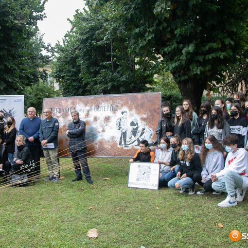 Svelato il murales dei ragazzi del Liceo Artistico Rosmini Campus