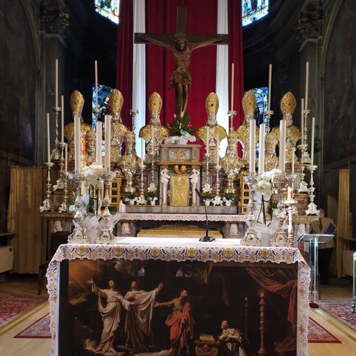 La riproduzione del quadro di Philippe de Champaigne esposta per la festa patronale