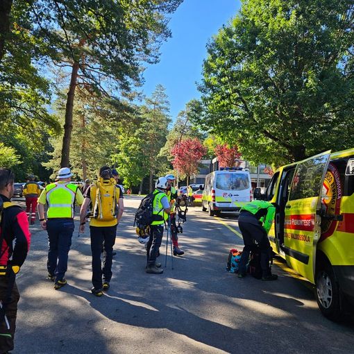 Dal Vco  in Vallemaggia per la ricerca delle persone disperse a causa del maltempo
