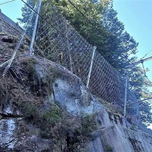 Completata la messa in sicurezza della scarpata lungo la SS337 a Ribellasca