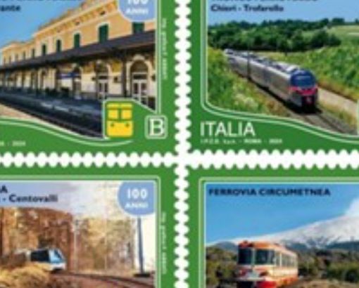 Il francobollo corre sui binari italiani