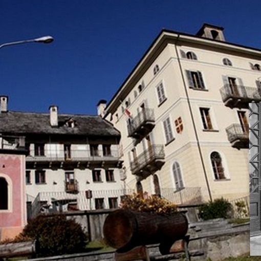 Nelle foto: il municipio di Codo e nel riquadro Vittorio Resta
