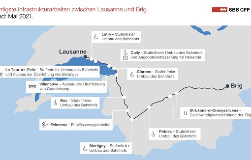 FFS, orario treni modificato tra Briga e Losanna
