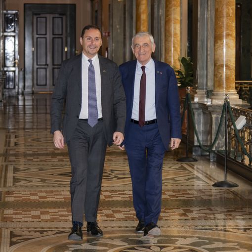 Il Segretario Generale Lapucci insieme al Presidente Quaglia (credits Getty Images)