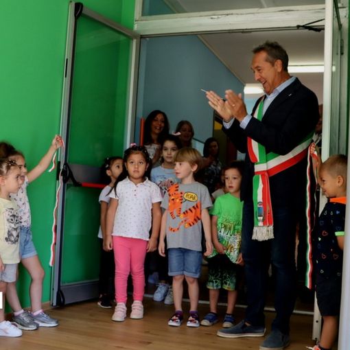 Nuova aula alle materne Rodari di Villa FOTO E VIDEO