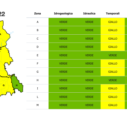 Temporali, allerta gialla per Vco e Novarese