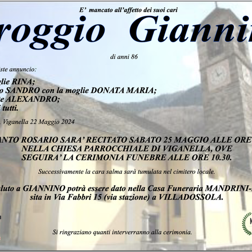 Broggio Giannino di anni 86